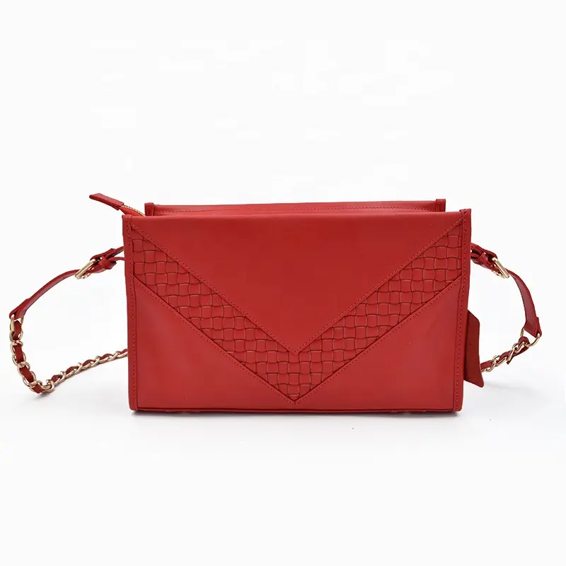 Fashion Luxury Custom Ladies Women Purse Red Leather Shoulder Messenger Girls Crossbody Bag