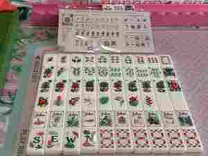 Set Mahjong Pappagalli Tropicali della Foresta Pluviale, Tessere in Acrilico, Supporti in Legno, Modello Moderno di Lusso Pieghevole, Ecologico, Durevole e Portatile - Product Image 5