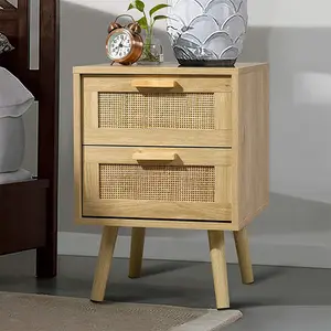 Chinese Supplier Two Drawer Pull Out Wooden Side Table Living Room Furniture Cabinets