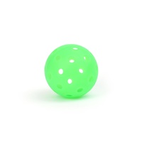 Balles de pickleball de sport d'extérieur en stock, directement de l'usine, perforées à 40 trous, phosphorescentes, 74 mm, moulées par rotation et injection
