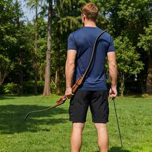 Ensemble <span class=keywords><strong>arc</strong></span> et flèches Piaoyu en bois de zèbre, <span class=keywords><strong>arc</strong></span> recurve réglable 25-60lbs, 62 pouces, équipement de tir, de chasse et de sport de plein air - Product Image 5