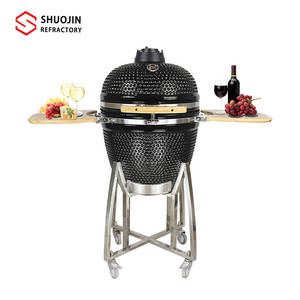 Parrilla de cerámica multifuncional personalizada Lar <span class=keywords><strong>Kamado</strong></span> para acampar hornos incorporados para barbacoa al aire libre - Product Image 6