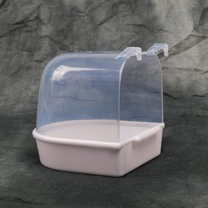 Grande scatola da bagno ecologica a prova di schizzi per Budgerigar Lovebird Starling realizzato in plastica-bacinella da bagno per uccelli - Product Image 1