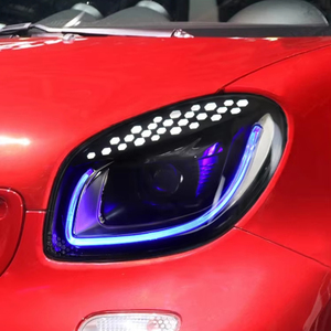 สำหรับ Mercedes-Benz ชุดไฟหน้า LED แบบเต็มจอสีฟ้า6000K ไฟสำหรับการวิ่งกลางวันสภาพใหม่ - Product Image 1