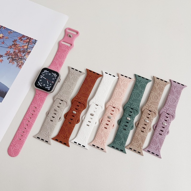 Beach Ocean (Shell & Starfish) Embossed Silicone Band for Apple IWatch for apple Watch Customized