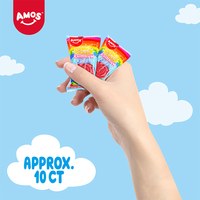 Amos Bonbons à la réglisse Saveur de fruits Sour Strip Chewing Fruit Saveur Sour Rainbow Rolls Gummy Candy