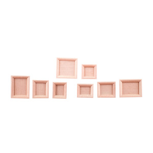 Support photo pour maison de poupée, cadre miniature en <span class=keywords><strong>bois</strong></span> massif, ornements en <span class=keywords><strong>bois</strong></span>, mini cadre DIY - Product Image 6
