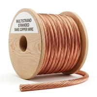 Câble nu en cuivre, prix direct usine Chine, 2 mm², fil torsadé très flexible, tresse de cuivre pour mise à la terre