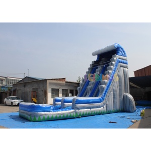 PVC Thế giới nước bơm hơi: nhà máy tùy chỉnh Tấm bạt lò xo + trượt nhiệt đới + bể bơi nhiệt độ không đổi - Product Image 3