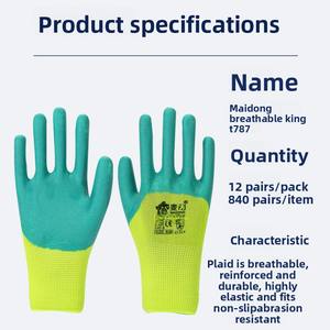 Fabricant chinois Nouveaux gants de travail de sécurité enduits de <span class=keywords><strong>latex</strong></span> de nylon industriel <span class=keywords><strong>durable</strong></span> pour jardin - Product Image 6