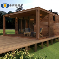 CGCH Kit Maison Villa de Luxe Modulaire Abordable Style Moderne, Préfabriquée, Petite Maison Hôtelière en Bois pour Cabane de Vacances