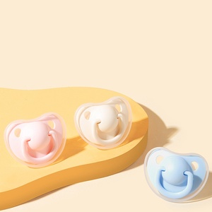 Großhandel Baby-Schnuller mit Cartoon-Aufdruck Silikon-Babyschnuller mit Rundem und Flachem Kopf - Product Image 1