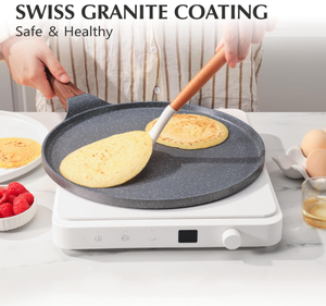 Poêle à crêpes antiadhésive personnalisable avec logo, revêtement granit suisse, en aluminium moulé sous pression, compatible <span class=keywords><strong>induction</strong></span>, Tawa <span class=keywords><strong>pour</strong></span> ustensiles de cuisine - Product Image 4