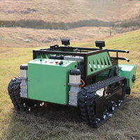 Livraison gratuite, moteur diesel, petit robot coupe-herbe, largeur de coupe 1200 mm, tondeuse à gazon télécommandée, lame à neige en option