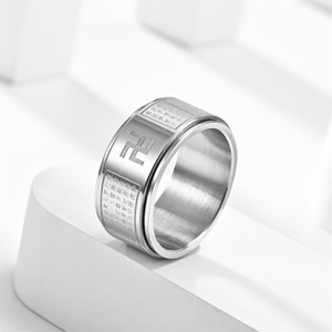 Ansia Fidget Spinner anelli per uomini donne buddhismo svastiche in acciaio inox girevole anello Punk gioielli Anti Stress - Product Image 4