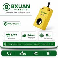 Capteur de proximité inductif annulaire traversant, ouverture 4 mm, 8 mm, NPN PNP NO NC, 12-24 VCC, pour comptage de vis, alimentation de fil, IP67
