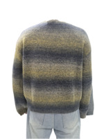 Cardigan en tricot personnalisé en gros, 350 GSM, poids moyen, doux et chaud, ouvert sur le devant, boutonné, pour femmes et hommes, collection automne