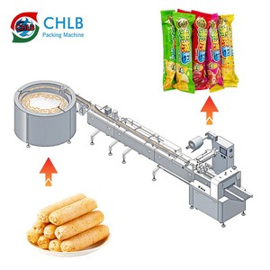 Unité de conditionnement Barre protéinée Barres de riz Rouleau d'oeufs alimentation rotative ligne de conditionnement flux automatique machine - Product Image 1