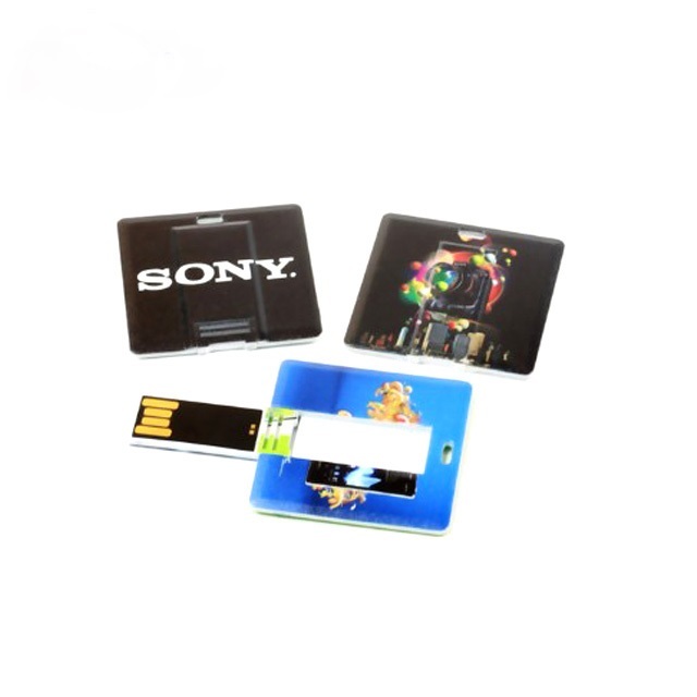 Promotional New Super Thin Square 64Mb 250Mb 500Mb Credit Card Usb 2.0 Flash Drive in Stock