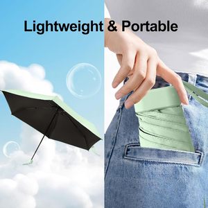 Som brilla Small Mini Compact Reises chirm Tragbarer Sonnenschirm für Rucksack Geldbörse-Sun & Rain Pocket UV-Regenschirme für Kinder Mädchen - Product Image 4