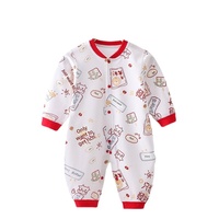 Vêtements pour bébés Printemps/Automne/Hiver en pur coton brossé, sous-vêtements pour nouveau-nés garçons et filles, pyjamas d'hiver sans coutures