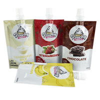 Pochette Doypack personnalisée imprimée en héliogravure, résistante à l'humidité, réutilisable, avec bec verseur, pour emballage de milkshake