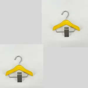 Lavinia White Yellow Wooden Pet Dog Cat <strong>Hanger</strong> <strong>Mini</strong> Clothing <strong>Hanger</strong> With Clip - Product Image 1
