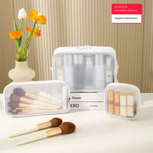 Juego de Bolsas de Maquillaje Transparentes 3 en 1 con Logotipo Personalizado, Bolsas Organizadoras de Cosméticos de PVC - Product Image 2