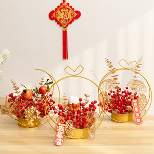 <b>Artificial</b> Flowers Lucky Fruit Decorations Red Berries Plastic High Simulation Chinese New Year Home Living Room Bedroom Wedding - Product Image 5