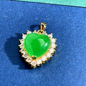 Collier en <span class=keywords><strong>jade</strong></span> en forme de cœur, collier avec pendentif en <span class=keywords><strong>jade</strong></span>, collier en <span class=keywords><strong>jade</strong></span> rose, charme féminin, bijoux porte-bonheur, best-seller - Product Image 5
