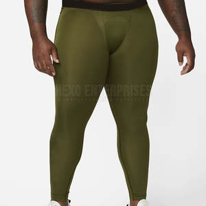 Venta caliente hombres gimnasio Leggings poliéster Spandex Fitness Leggings para adultos en blanco hombres Leggings - Product Image 4