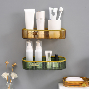 Mode pas cher montage mural en plastique étagère douche <span class=keywords><strong>support</strong></span> de rangement Gel <span class=keywords><strong>support</strong></span> pour <span class=keywords><strong>WC</strong></span> shampooing organisateur toilette salle de bain accessoires - Product Image 2