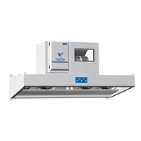 Hotte de cuisine commerciale murale sans conduit, à recirculation, haute efficacité, faible bruit, en acier inoxydable, pour hôtels