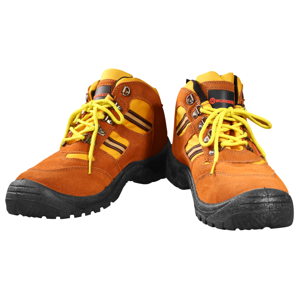 WORKSITE Industrial Safety Shoes Steel Toe Construction Mining Working Waterproof PU Leather Men Safety Boots