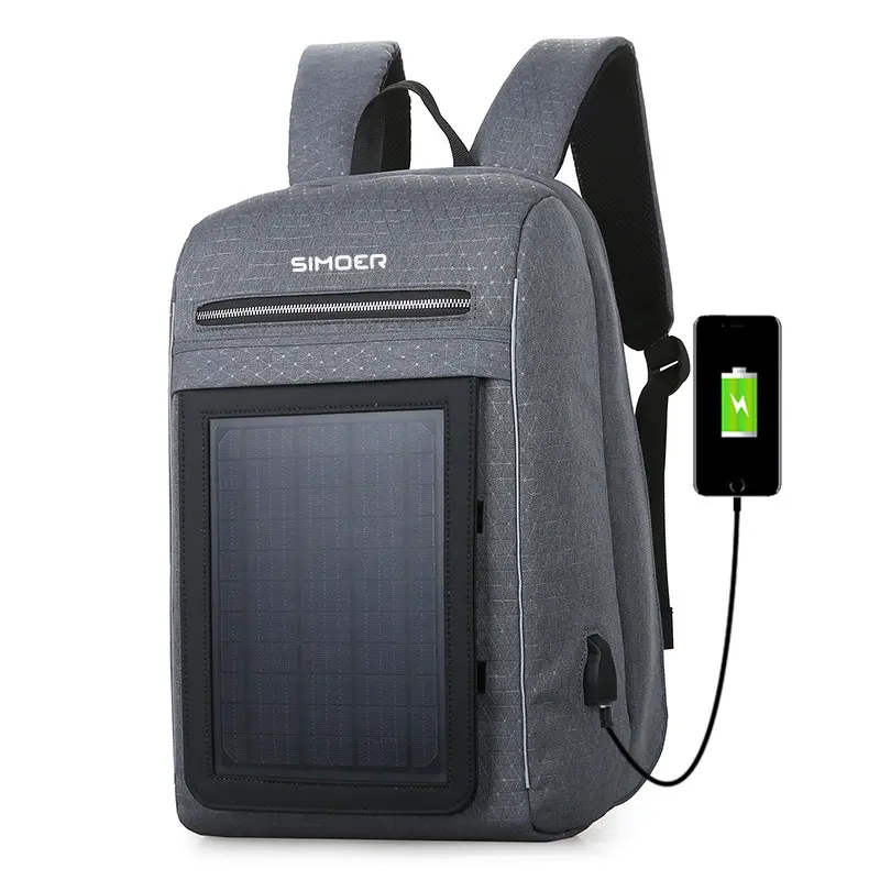 Lp071 nova 2021 mochila personalizada do painel solar, laptop viagem, alta qualidade, à prova d' água, carregamento usb, mochilas inteligentes