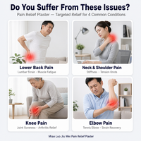 Miao Luo Jiu Wei Pain Relief Plaster : Soulage les douleurs au cou, aux épaules, à la taille et aux genoux, les tensions lombaires et favorise la récupération des contusions