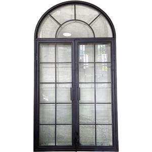 Personalizado alta qualidade preto aço emoldurado vidro vintage entrada porta - Product Image 6