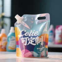 Sac de recharge de savon liquide de détergent de lessive personnalisé sac en plastique debout pour savon liquide