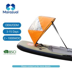 Voile d'assistance pliable à propulsion éolienne pour kayaks, planches à pagaie, planches de surf et voiliers avec fenêtre transparente - Product Image 1