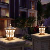 Lampes solaires de jardin haut de gamme IP65 étanches, lampes à capteur de mouvement pour poteaux, lampes solaires LED pour piliers avec télécommande