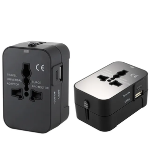 X1219-1 Universal Travel Adapter With Usb <b>C</b> - All-in-one Worldwide Wall <b>Charger</b> With Ac Power <b>Plug</b> Adapter for Usa Eu Uk Aus - Product Image 1