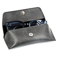 Bestpackaging Sac d'emballage de luxe en cuir pour lunettes de soleil Bouton magnétique Lunettes Étui souple avec logo D10-R17 personnalisée