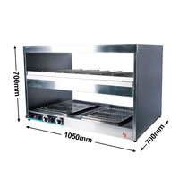 Vitrines de nourriture pour chauffe-poulet populaires Snack Food Display Warmer Showcase avec contrôle de la température