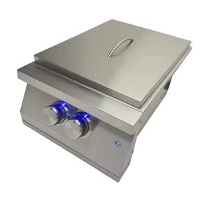 Vendita all'ingrosso 304 cucina esterna <span class=keywords><strong>in</strong></span> acciaio inox con lavello e frigoriferi con rivestimento a polvere bruciatore di potenza naturale - Product Image 1