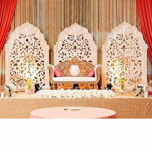 Indian Wedding Modern Durable Fiber Panel <b>Backdrops</b> Stage Latest Design Flower <b>Standing</b> Beautiful Wedding Stage - Product Image 1