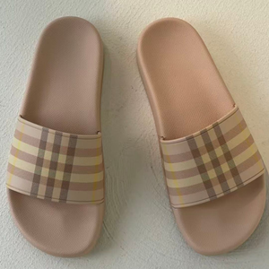 Venta Directa de Fábrica de Pantuflas de Diseño con Patrón a Cuadros de Alta Calidad, Pantuflas para Hombre, Pantuflas para Mujer, Sandalias de Playa - Product Image 2