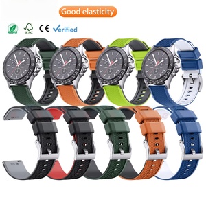 HUANLONG 18mm 20mm 22mm correa de reloj de silicona para Samsung Galaxy Watch 7/6/5/4 para Garmin Forerunner165/168/256 correas de reloj inteligente - Product Image 2