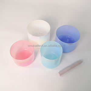 Cuenco Cantante Transparente de Color Cósmico Q're, Cuenco de Cristal de Cuarzo Transparente y Colorido, Instrumentos de Sanación por Sonido - Product Image 6