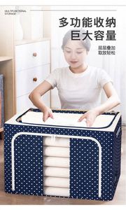 Hua Cheng Foldable Fabric Storage <b>Box</b> With Zipper Bedroom Living Room Home Office Bathroom Furniture - Product Image 4