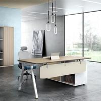Scrivania a L di Alta Qualità a Prezzo Accessibile, Scrivania Moderna per Manager con Spazio di Archiviazione